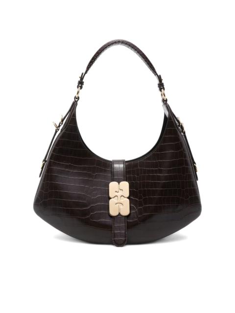 GANNI leather shoulder bag