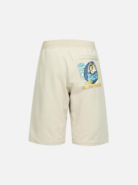 EVISU GRAFFITI DARUMA PRINT SWEAT SHORTS