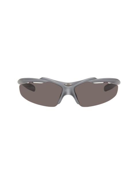 BALENCIAGA Gray Turbo D-Frame Sunglasses