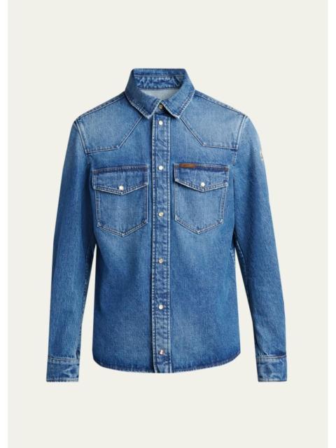 Moncler Men's Western Denim Jacket