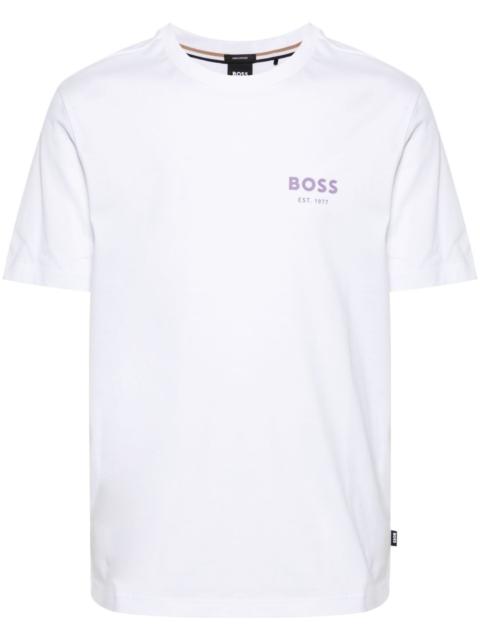 BOSS rubber logo cotton T-shirt