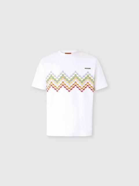 Missoni Cotton crewneck T-shirt with logo lettering