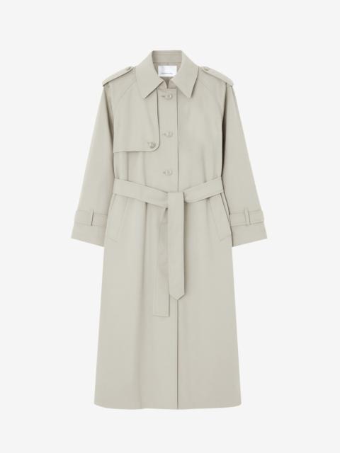 The Frankie Shop Riva Cotton Trench Coat - Light Beige