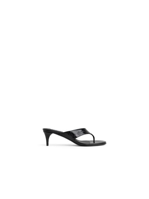 Alaïa MULES TONG IN CROCODILE EMBOSSED CALFSKIN