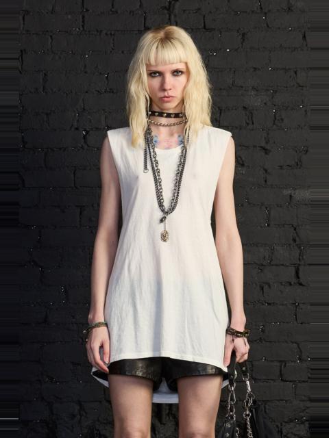 R13 TWISTED BACK SLEEVELESS T