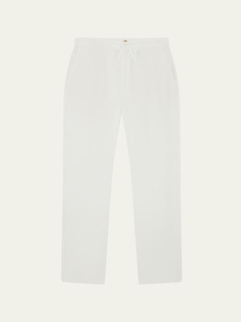 FRESCOBOL CARIOCA Men's Mendes Linen-Blend Drawstring Trousers