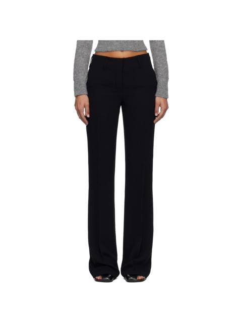 Dries Van Noten Black Crêpe Trousers