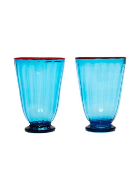 La DoubleJ Set of 2 Glasses - Turquoise