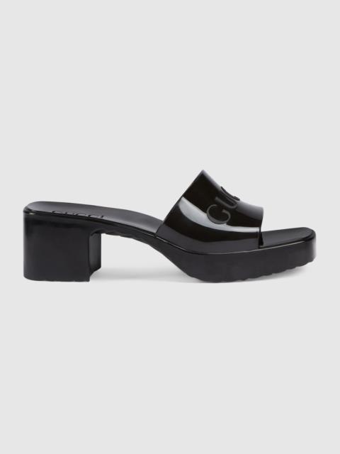 Women's rubber slide sandal