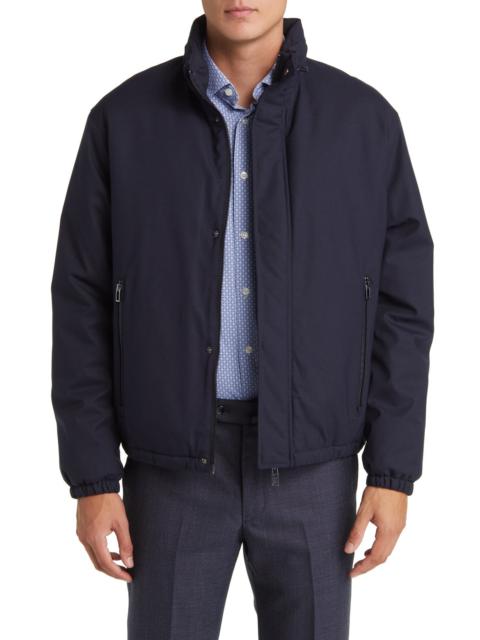 Emporio Armani Zip Bomber Jacket in Navy at Nordstrom