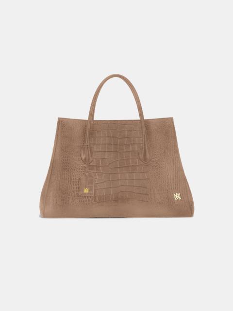 AMIRI SUEDE CROC HONEY 50 TOTE