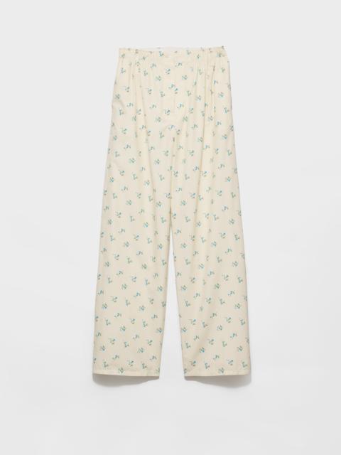 Prada Floral print old canvas pants