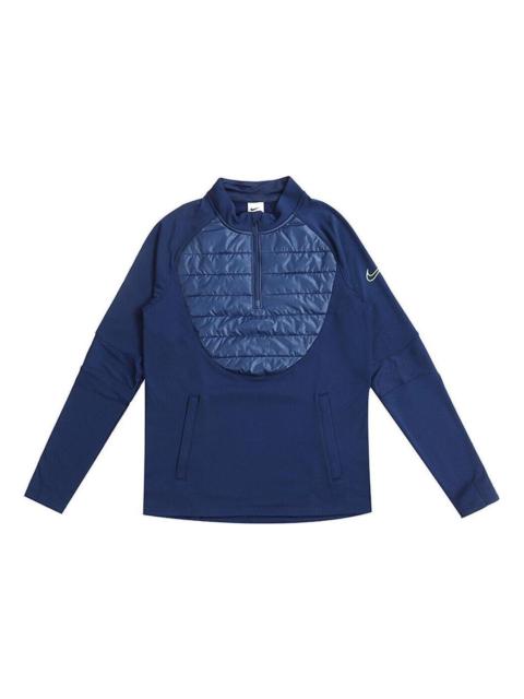 Nike Nike Solid Color Stand Collar Long Sleeves Jacket Men's Blue DC9169-492