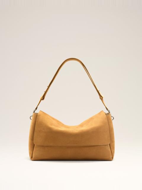 AMI Paris YELLOW COW LEATHER LARGE FLAP CARROUSEL BAG