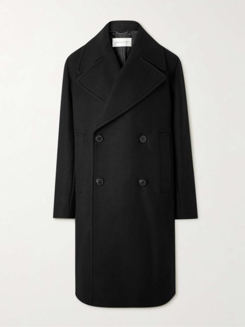 Double-Breasted Wool-Blend Twill Coat