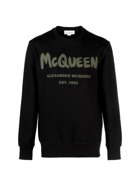 Alexander McQueen logo-print cotton sweatshirt