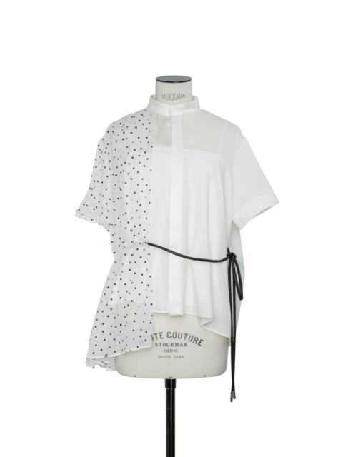 sacai Wool Suiting x Polka Dot Blouse