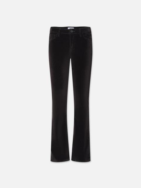 FRAME Le Crop Mini Boot Velveteen in Black