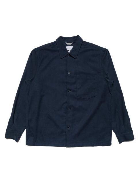 Carsten Cotton Wool LS Shirt Dark Navy
