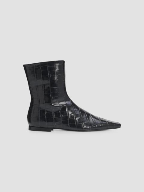 TOTEME Women's Croc-Embossed Leather Chelsea Boots - Black