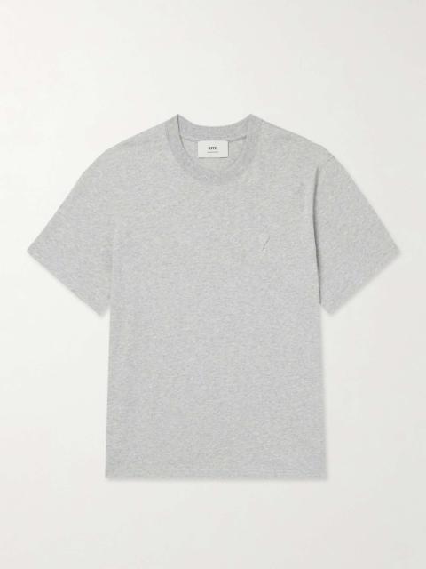AMI Paris Logo-Embossed Cotton-Jersey T-Shirt