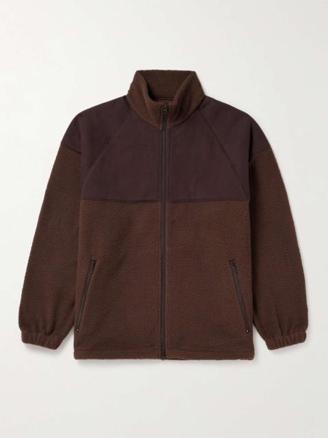BEAMS PLUS Mil Panelled Cotton-Jersey and Fleece Zip-Up Jacket