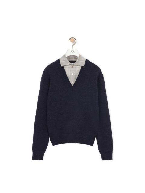 Loewe Trompe l'oeil sweater in wool and silk