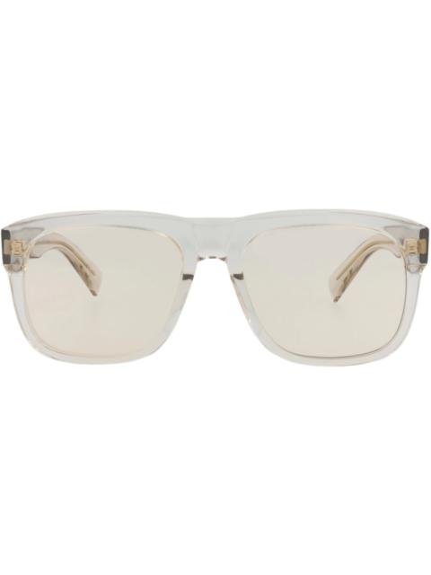 SAINT LAURENT Saint Laurent Square-Frame Recycled Acetate Sunglasses Beige Beige Yellow (SL558-30013781-009)