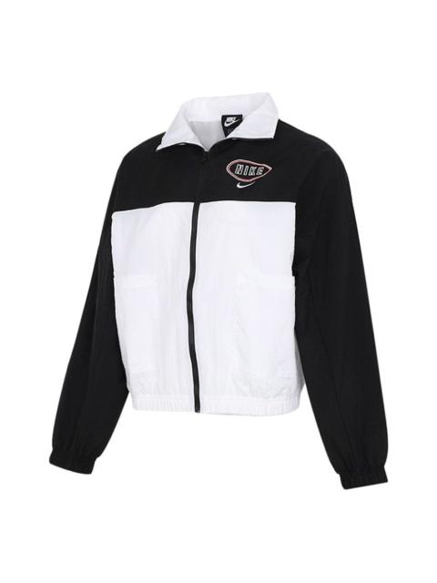Nike (WMNS) 나이키 자수 로고 대 고리 재킷 백색 CZ8319-010