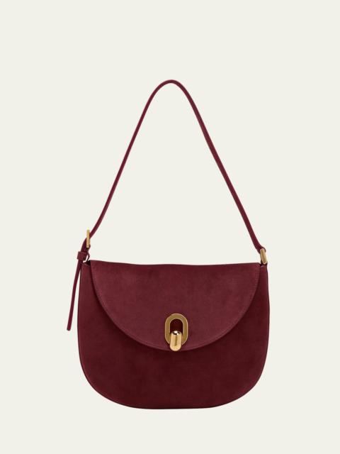 SAVETTE The Tondo Suede Hobo Bag