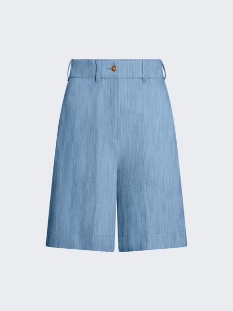 PATOU Denim Bermuda Riviera Sky Blue