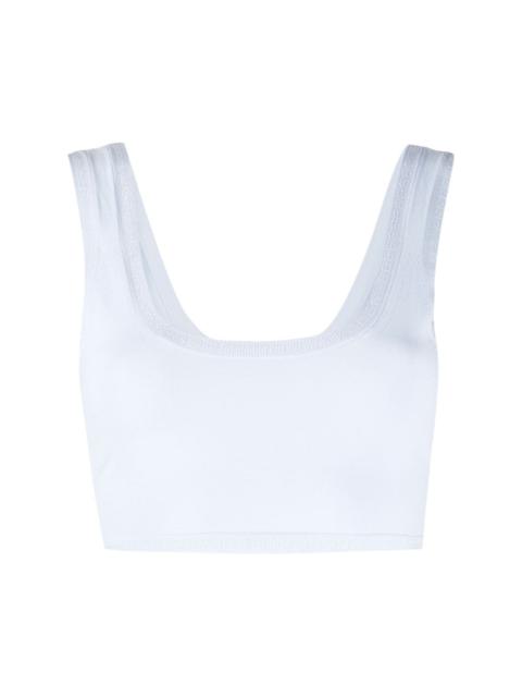 Alexander Wang rhinestone-trim cropped top