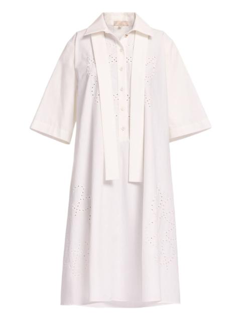 ELIE SAAB monogram embroidered shirt dress