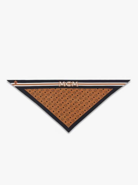 MCM Monogram Print Triangle Silk Scarf