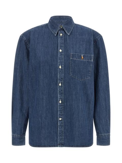 Polo Ralph Lauren Denim Shirt With Logo Embroidery