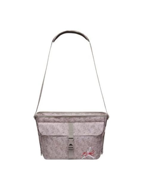 Air Jordan Buckle Brand Logo Casual Shoulder Bag Messenger Bag Large Capacity Gray DV5362-001