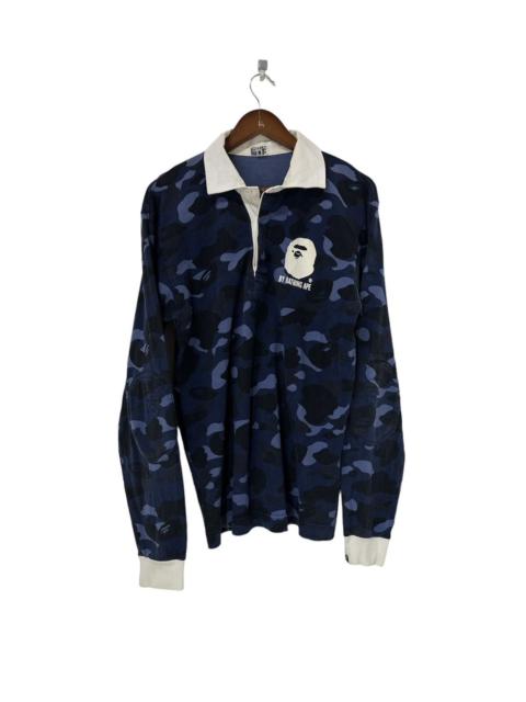 A BATHING APE Color Camo Rugby Shirt letto REVERSIBLE