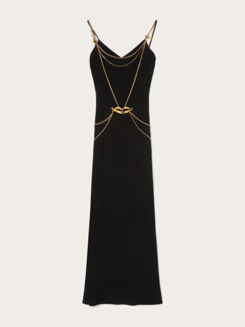 LONG DRESS WITH CHAIN DETAILS