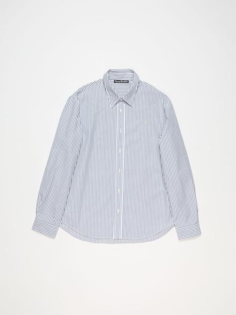 Acne Studios Striped button-up - Navy black/white