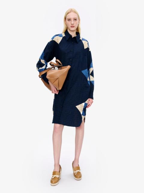 A.P.C. PATCHWORK SHIRT-DRESS