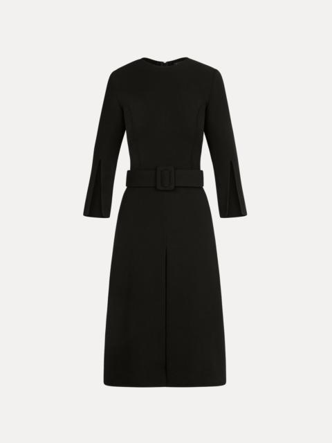 Oscar de la Renta SPLIT-SLEEVE WOOL-BLEND DRESS