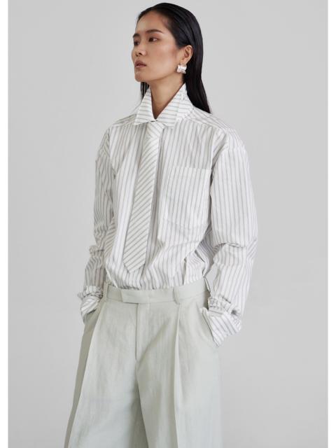 The Frankie Shop Connahy Tie Neck Shirt - White