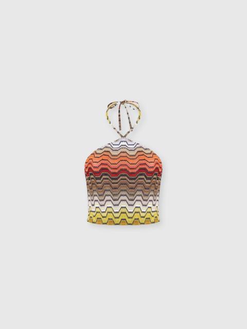Missoni Top in viscose lamé with halterneck