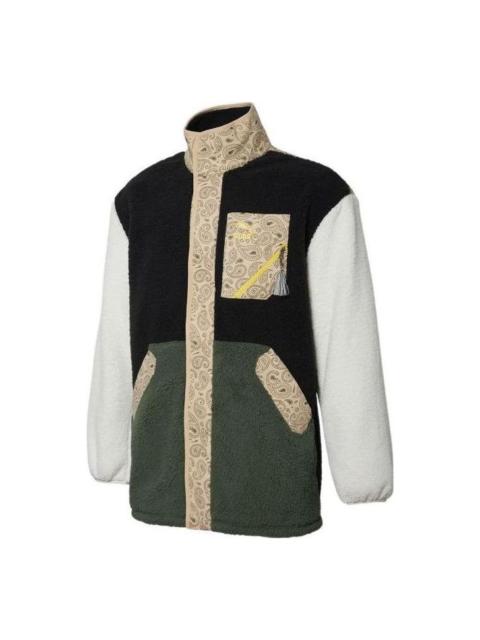 PUMA PUMA Cuff Stand Collar Casual Jacket 'Black Green White Tan' 534984-56