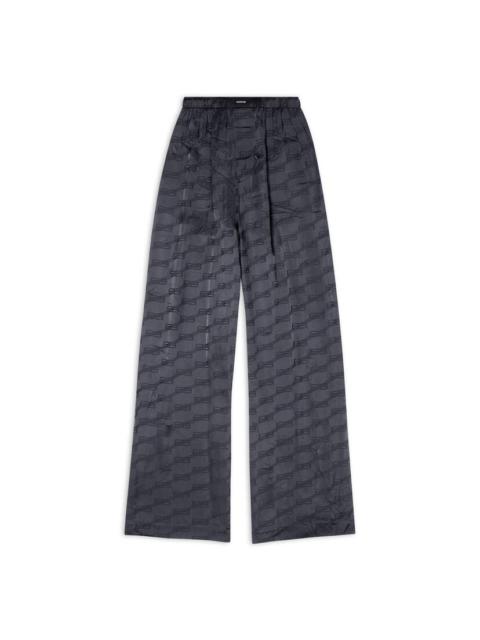 Men's Bb Monogram Jacquard Pyjama Shorts in Black
