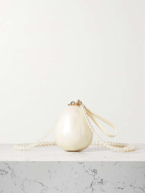Simone Rocha Micro Egg faux pearl-embellished acrylic clutch