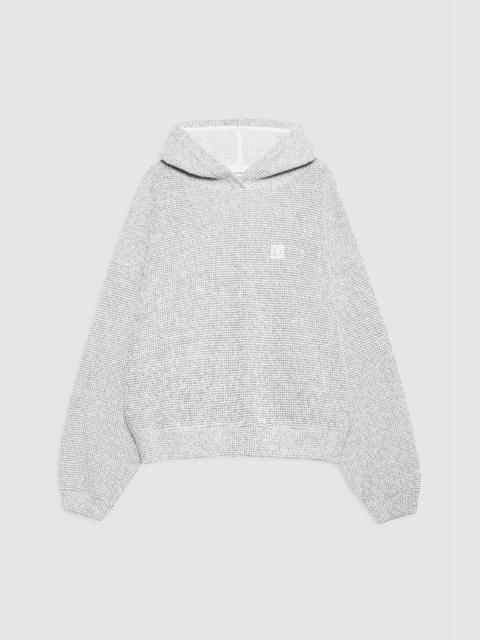 ANINE BING Alec Hoodie Framed Monogram - Ivory And Black