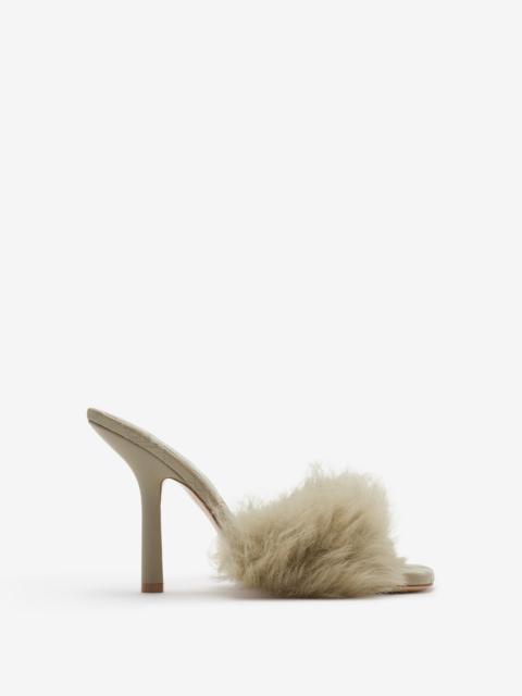 Burberry Shearling B Minnie Mules