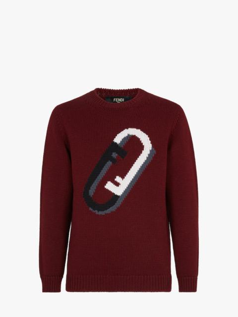 FENDI Burgundy wool pullover
