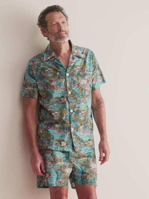 Derek Rose Men's Short Pajamas London Scenic Print Multi